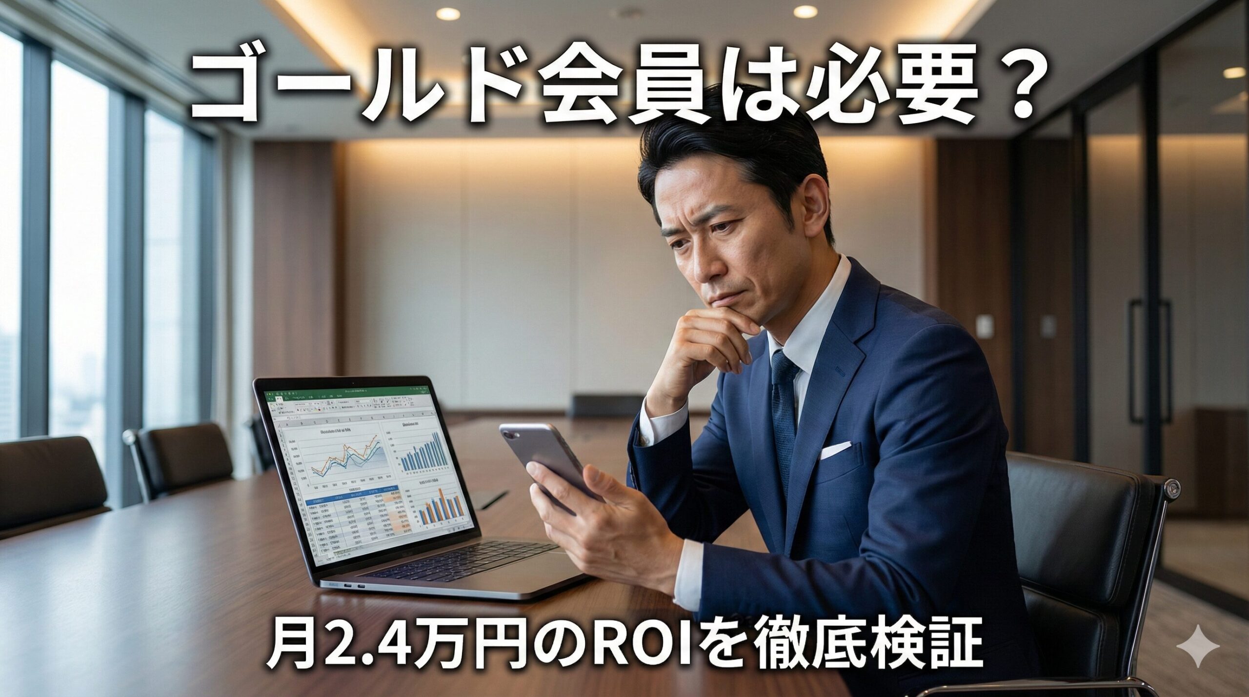 ペイターズのゴールド会員は本当に必要か？ROIを検証する経営者のイメージ