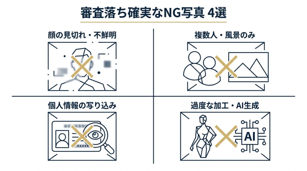ペイターズの写真審査で確実に落ちるNGなプロフィール写真4選