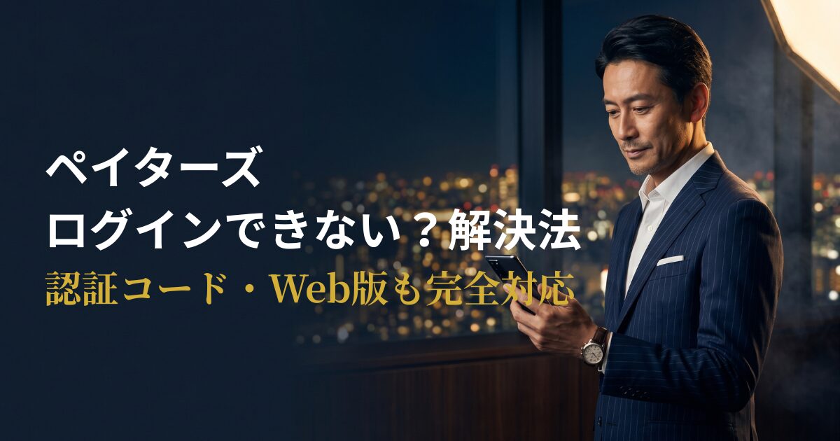 ペイターズにログインできない原因と対処法を解説するアイキャッチ