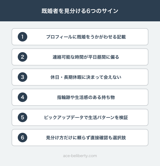 ペイターズで既婚者を見分ける6つのサイン
