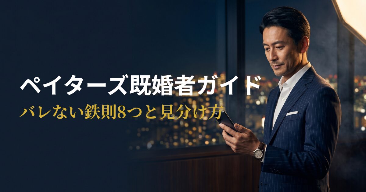 ペイターズ既婚者ガイド・バレない鉄則と相手の見分け方を解説する記事アイキャッチ