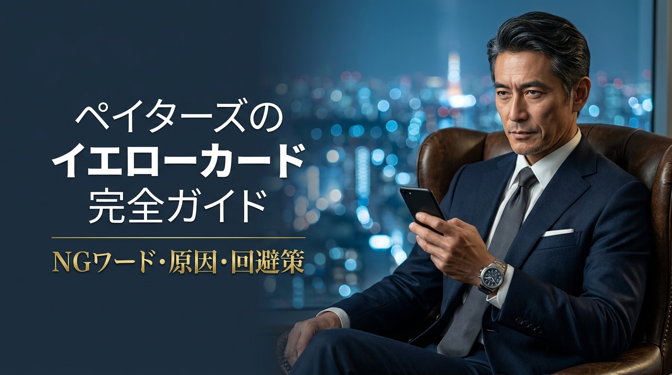 ペイターズのイエローカード付与から強制退会までの連鎖メカニズムを図解した画像