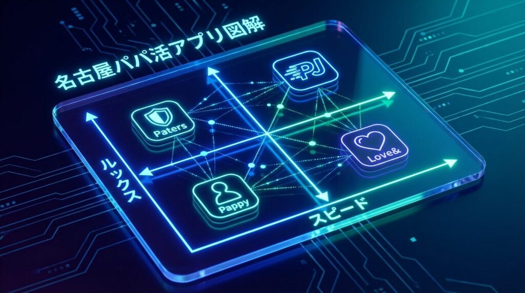 名古屋パパ活アプリ比較チャート スピードとルックス