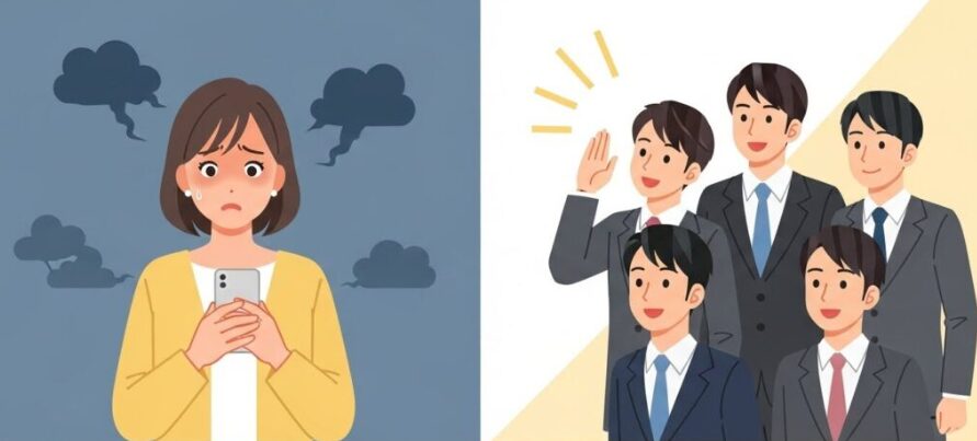 結婚相談所における女性の年齢別需要と売れ残り不安のイメージ図