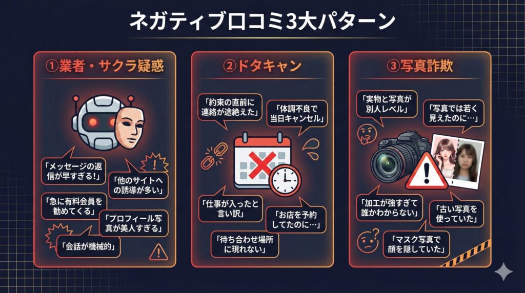 2chやXでのペイターズに関するネガティブ口コミのイメージ図
