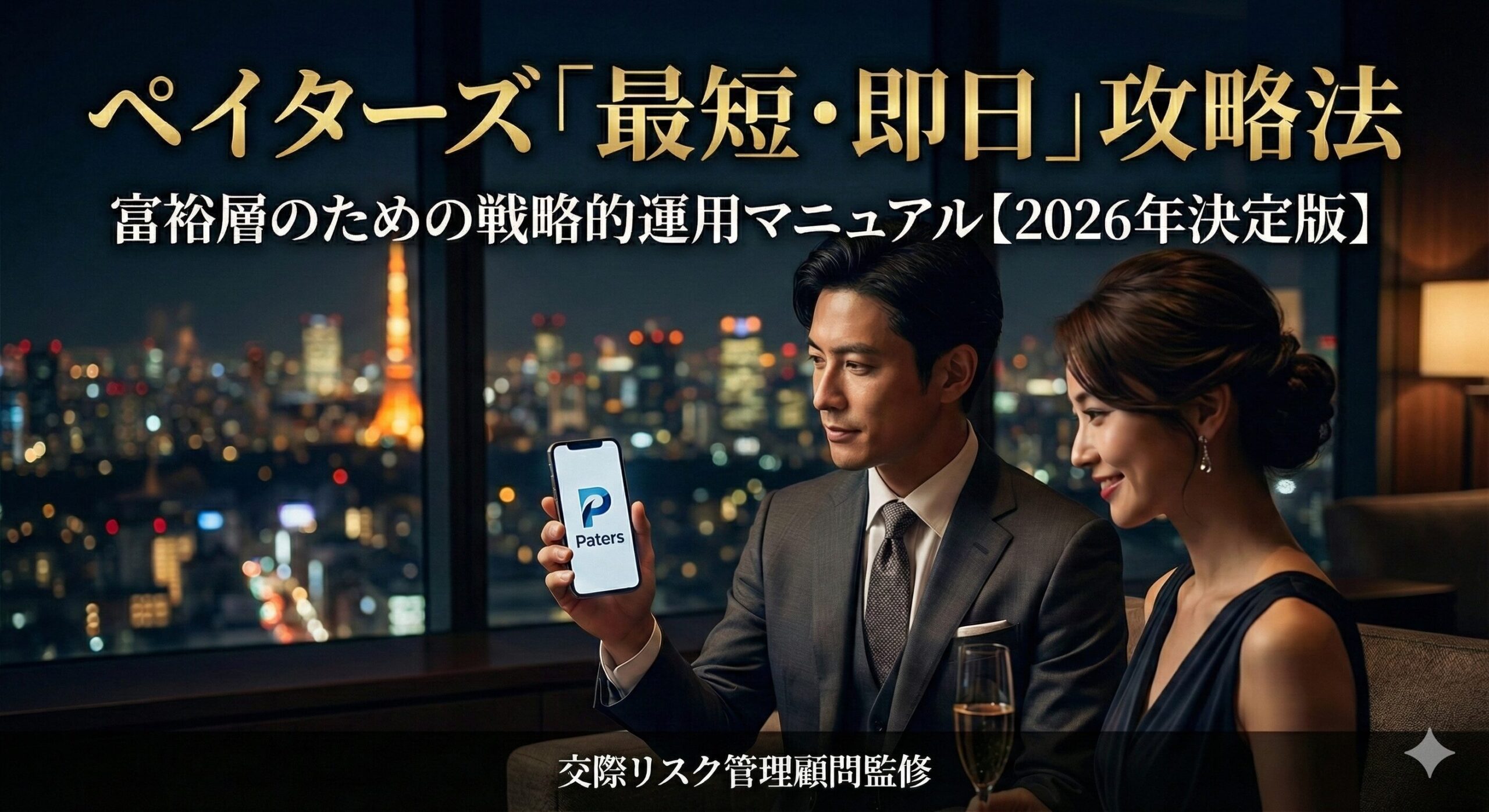 ペイターズで最短即日に美女と出会うための富裕層向け戦略バイブル