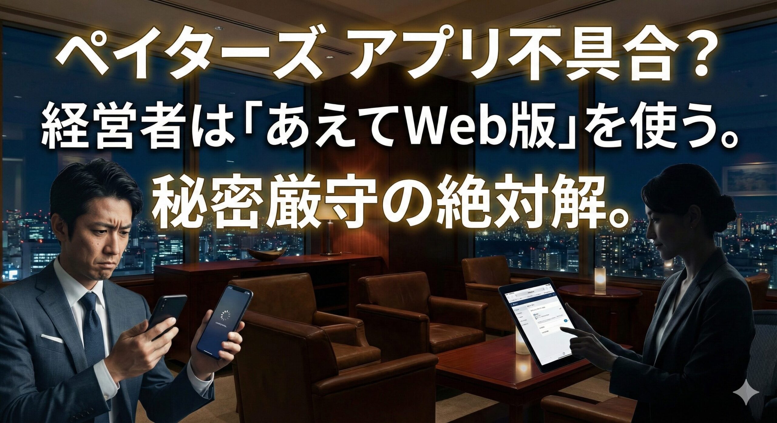 ペイターズアプリの不具合に悩む経営者とWeb版を使う賢い選択