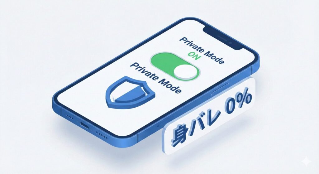 ペイターズのプライベートモード設定画面のイメージ