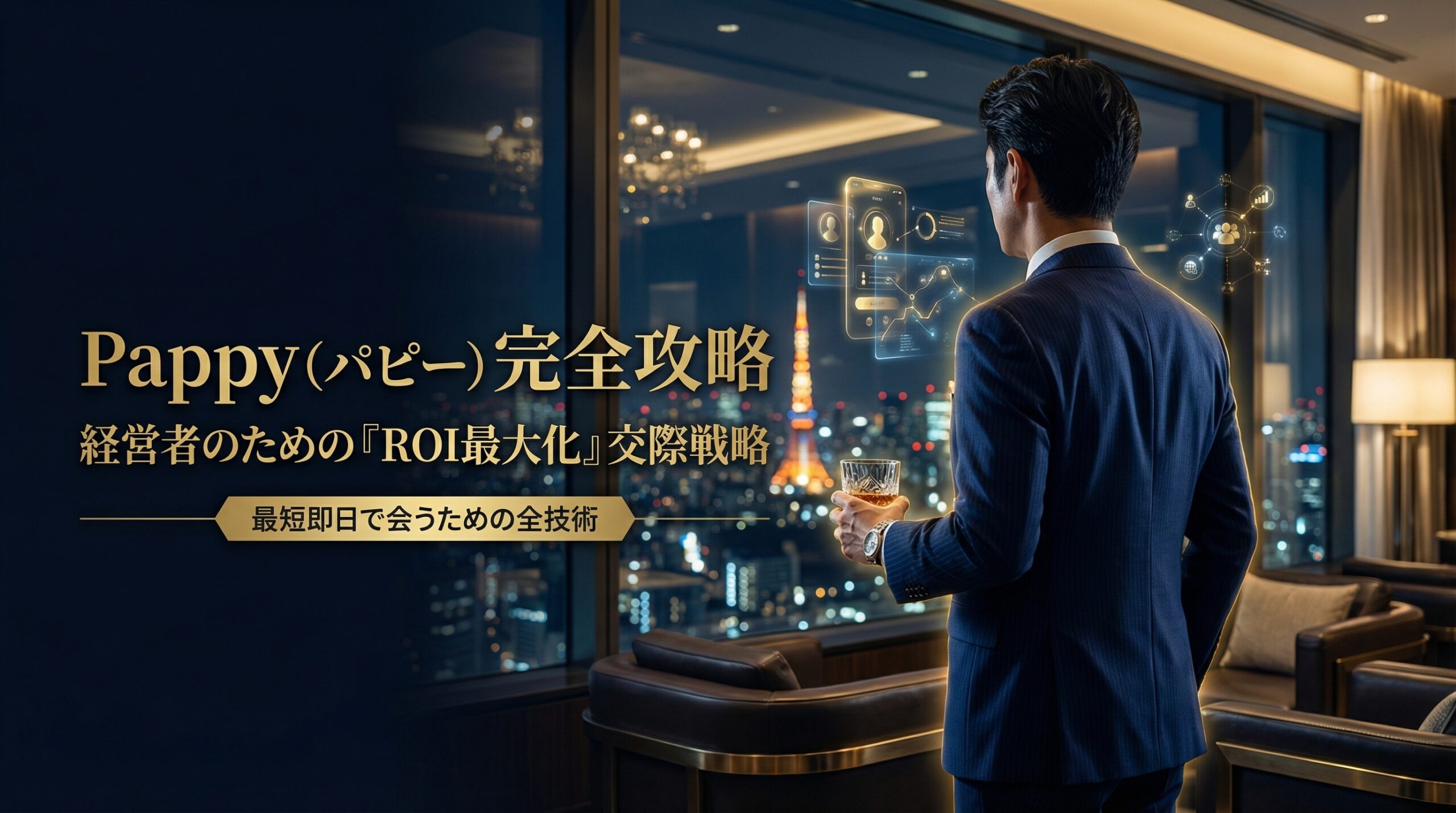 Pappy（パピー）の使い方完全攻略ガイド。経営者が最短即日で美女と会うためのメッセージ術や機能活用法、料金戦略をリスク管理顧問が解説。