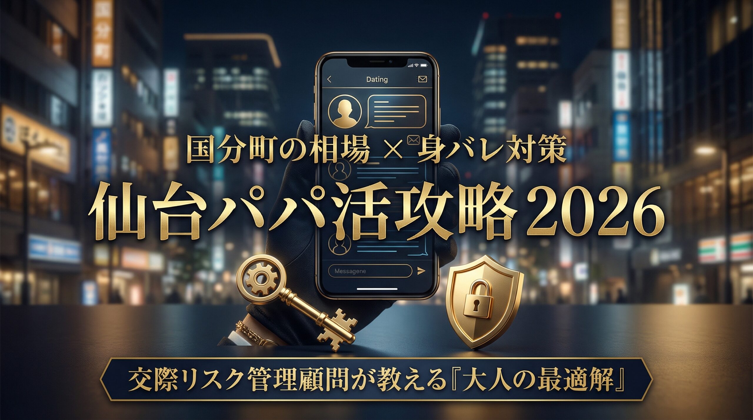 【2026年最新】仙台のパパ活アプリ攻略ガイド。国分町の相場表と身バレしないアプリ選び、リスク管理術を交際顧問が解説。