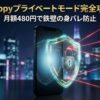 Pappyのプライベートモード解説記事のアイキャッチ。月額480円で身バレを防止し、鉄壁のプライバシー保護を実現するイメージ。