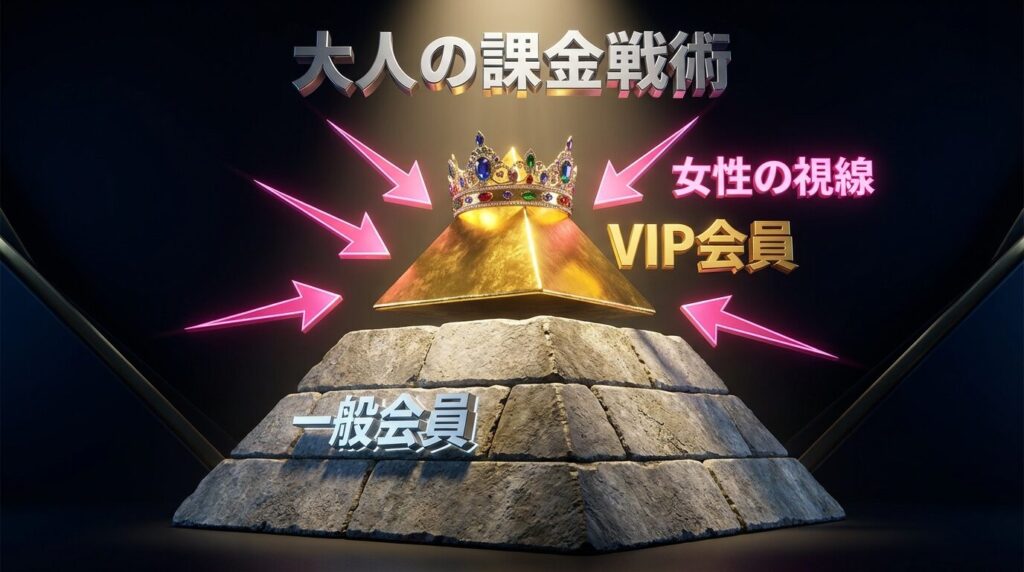 ペイターズのVIPプランで検索上位表示させマッチング率を上げる戦略図解。