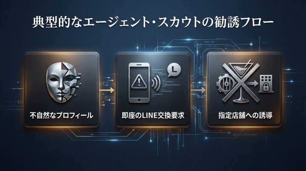 マッチングアプリに潜む業者やスカウトの典型的な誘導フローと見極めポイント