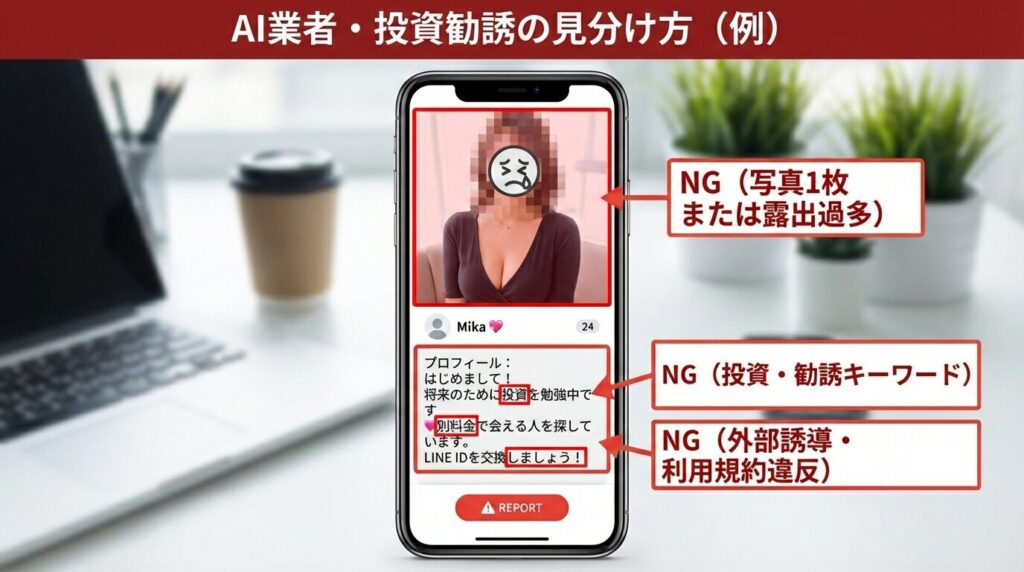 AI自動返信や投資勧誘業者の特徴的なプロフィールの見分け方