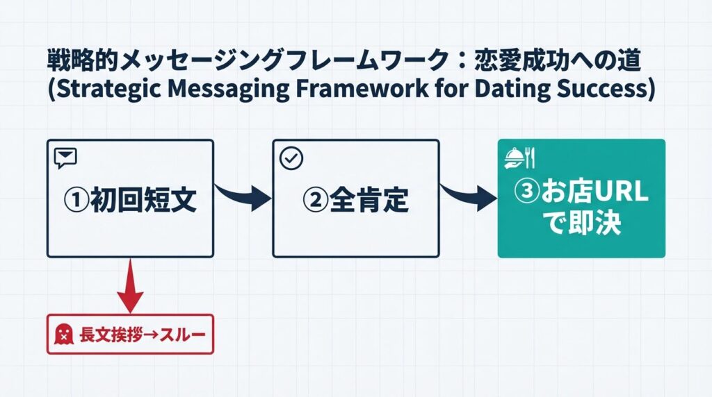 パパ活アプリで会う約束を取り付ける最短3ステップのフローチャート
