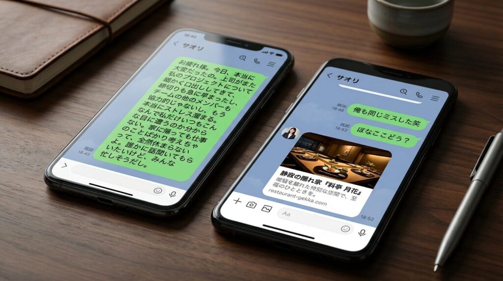パパ活アプリで相手の共感を得てデートに誘うメッセージのやり取り実例