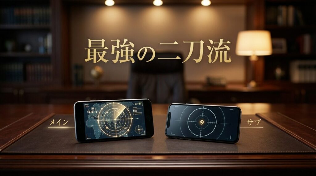 ペイターズをメイン、ラブアンをサブ機として運用するポートフォリオ戦略図