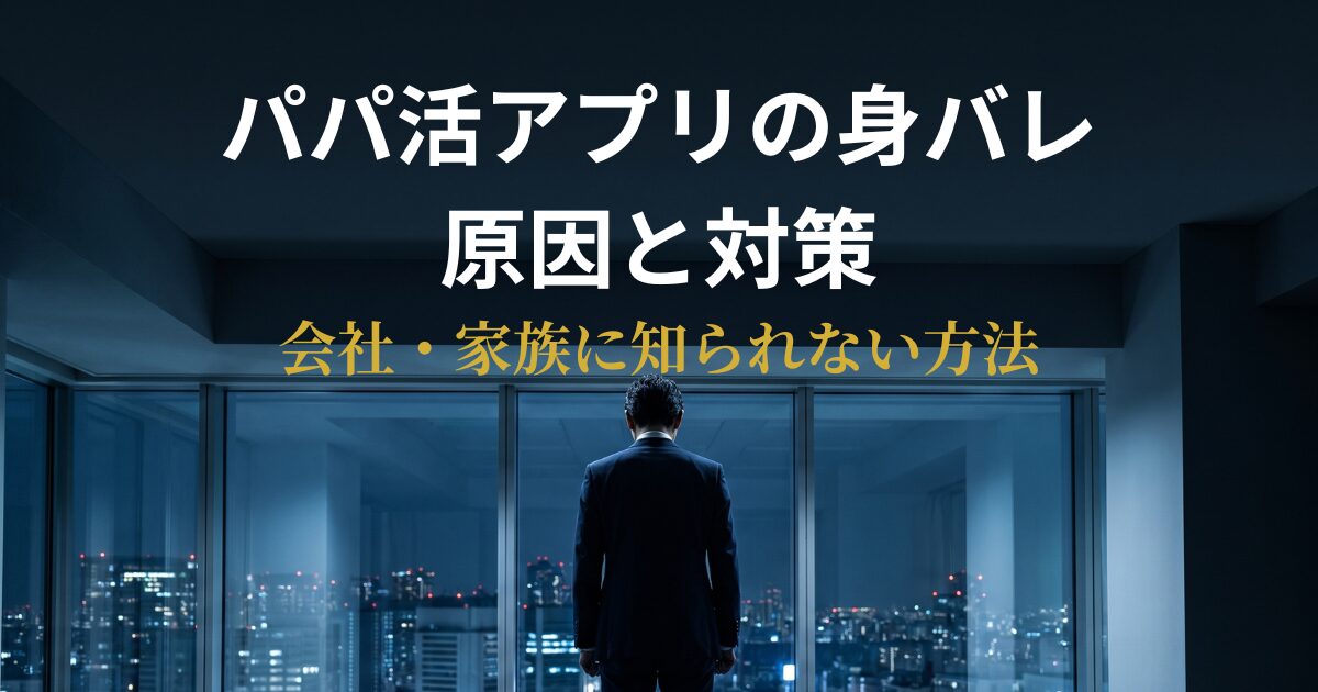 スマートフォンで身バレ対策を確認する30〜40代の男性