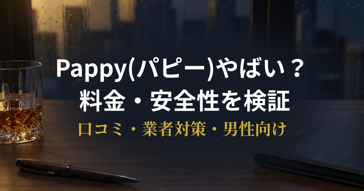 Pappy（パピー）の口コミ・料金・安全性を解説する記事のアイキャッチ