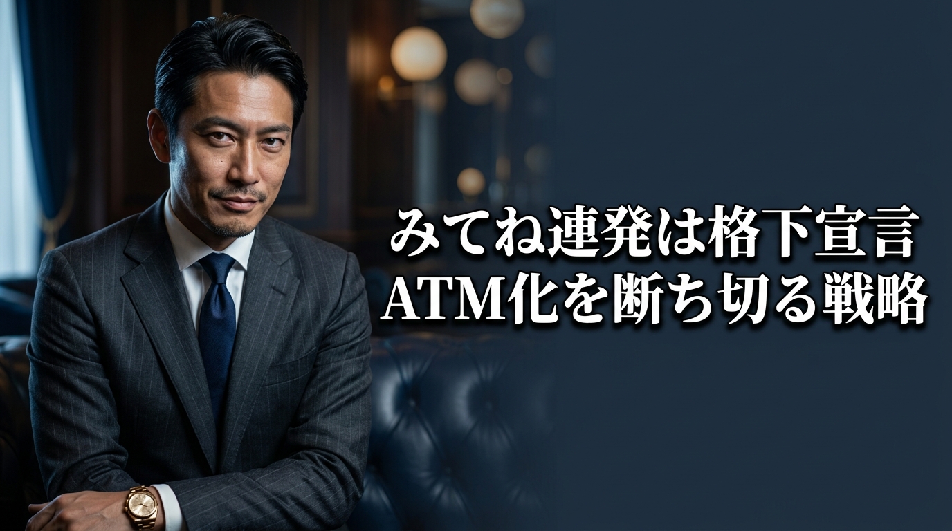 ペイターズで「みてね！」を連発しATM化する男性の末路と、S級美女を追わせる関係逆転の戦略
