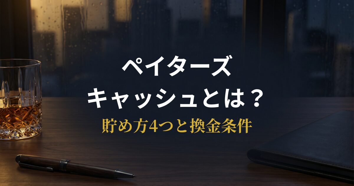 ペイターズキャッシュの貯め方・換金条件を解説するアイキャッチ